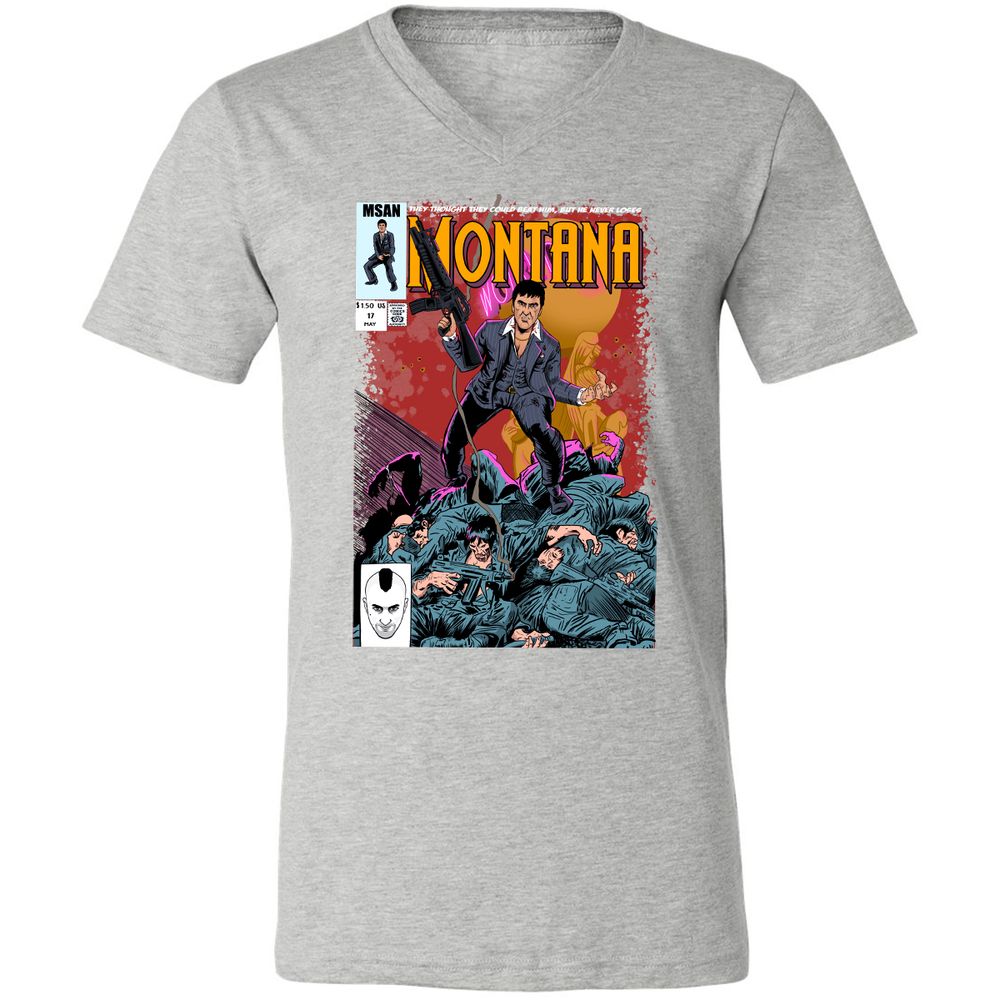Unisex V-Neck T-Shirt - KUSH6U3S - Athletic Heather - 7