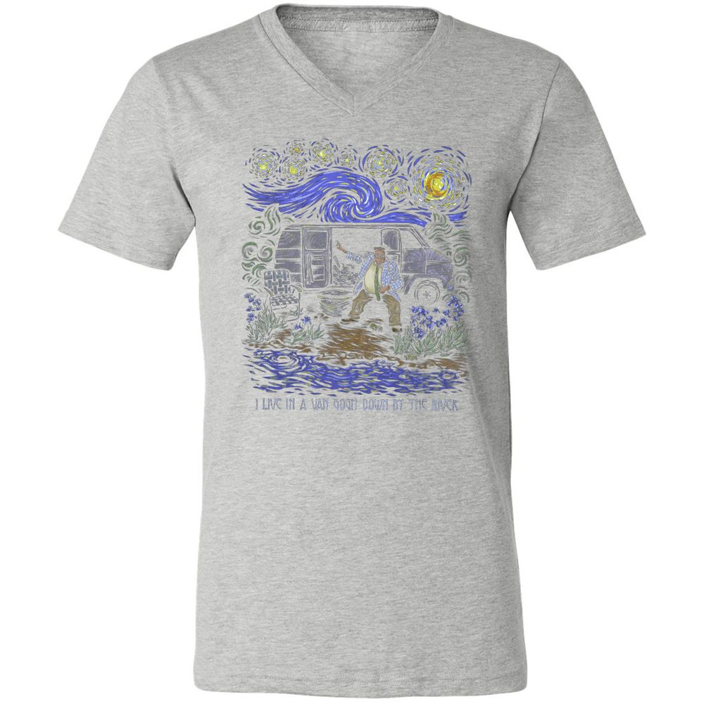 Unisex V-Neck T-Shirt - EXMMWNKE - Athletic Heather - 7