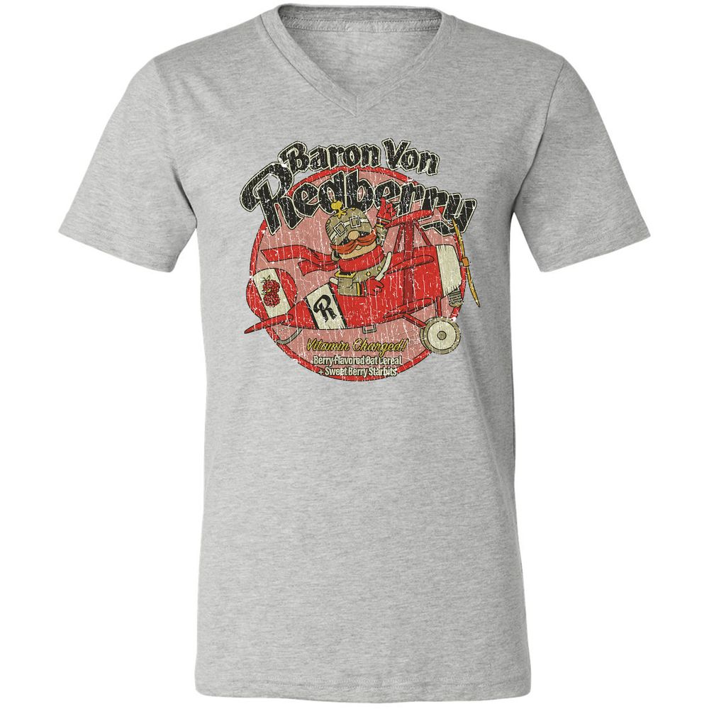 Unisex V-Neck T-Shirt - SHKEBYPS - Athletic Heather - 7