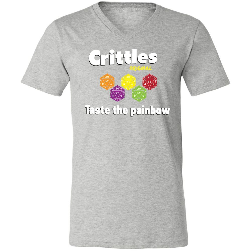 Unisex V-Neck T-Shirt - QLMXVGJ2 - Athletic Heather - 7