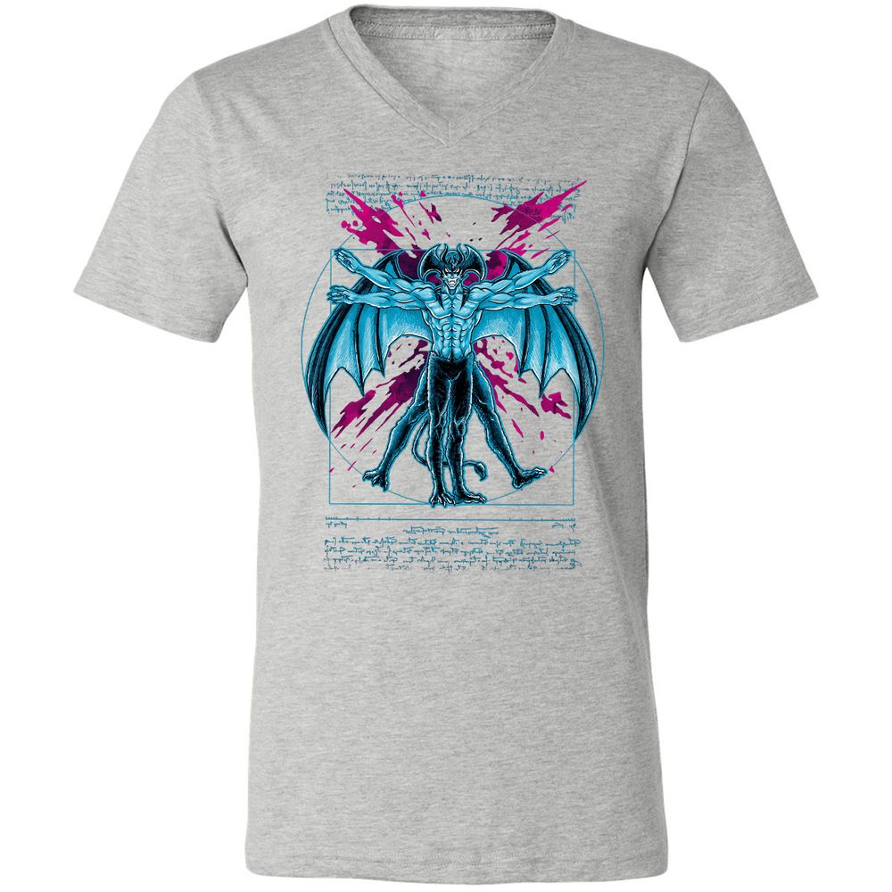 Unisex V-Neck T-Shirt - FSANST9S - Athletic Heather - 7