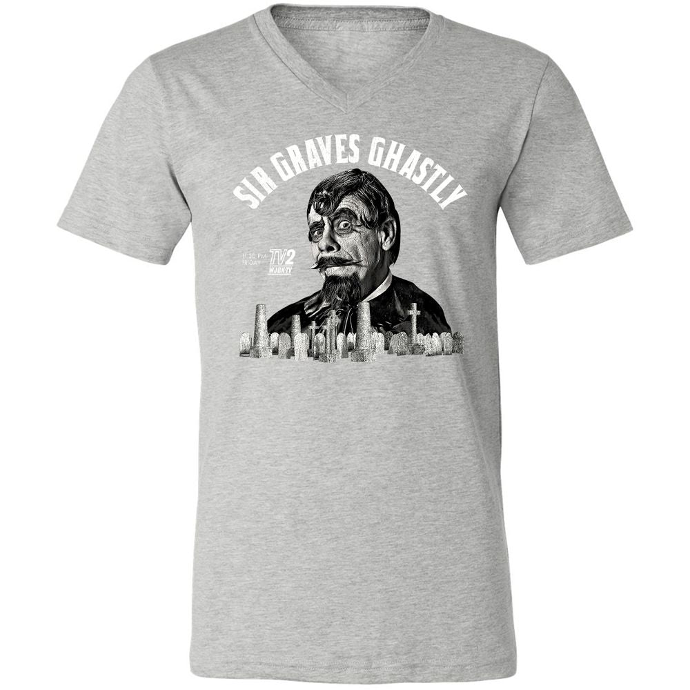 Unisex V-Neck T-Shirt - 5NU4WLS1 - Athletic Heather - 7