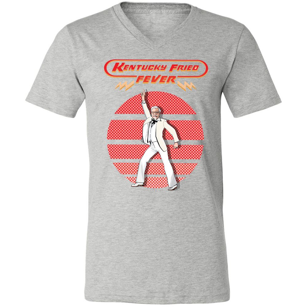 Unisex V-Neck T-Shirt - Y9SYKSJ1 - Athletic Heather - 7