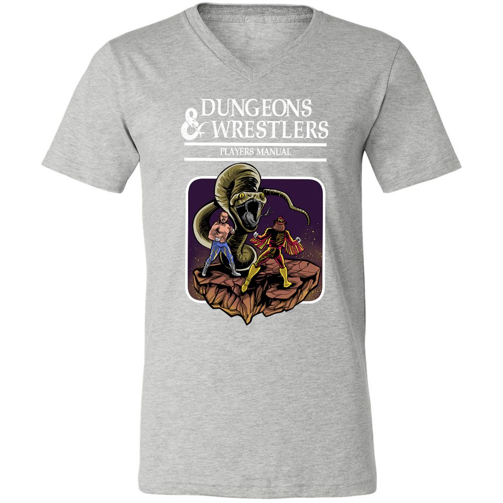 Unisex V-Neck T-Shirt - DJUVVQE4 - Athletic Heather - 7