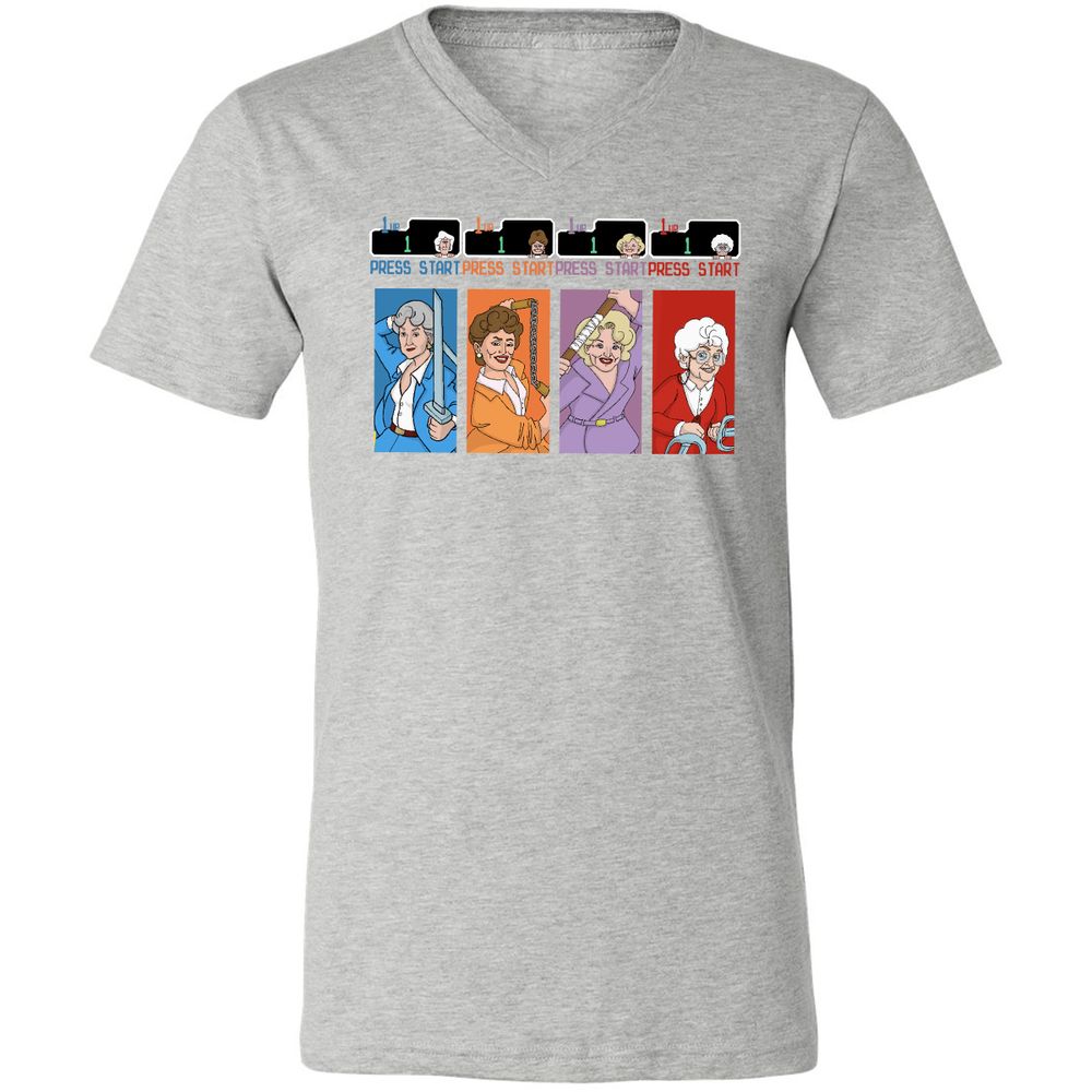 Unisex V-Neck T-Shirt - 23FDQA77 - Athletic Heather - 7