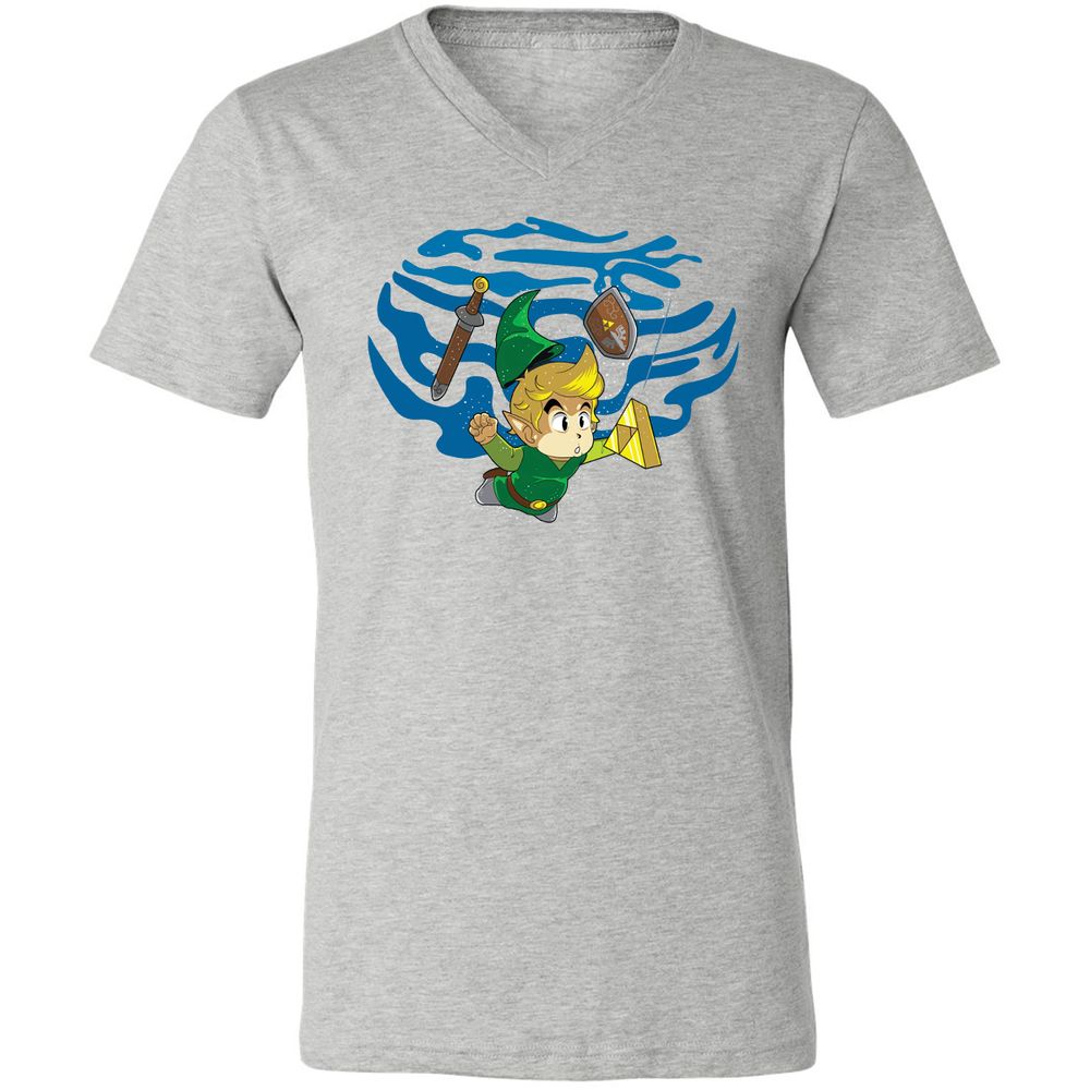 Unisex V-Neck T-Shirt - TWEKVJS2 - Athletic Heather - 7