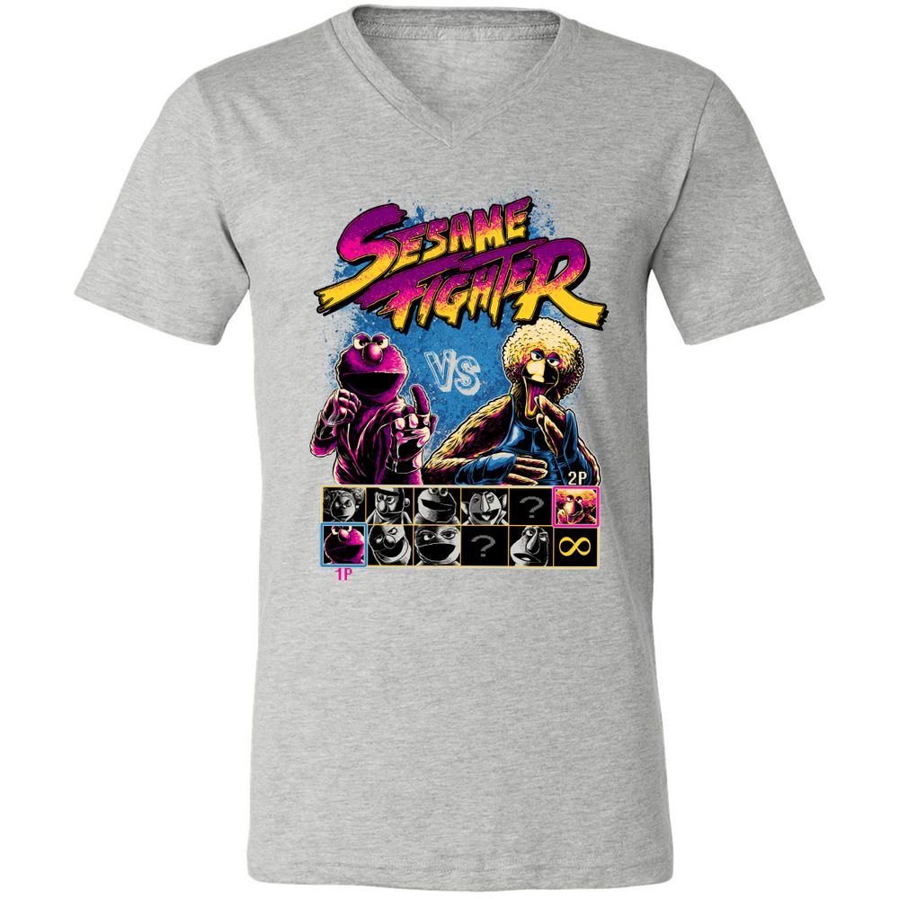 Unisex V-Neck T-Shirt - 5S7QX2KP - Athletic Heather - 7