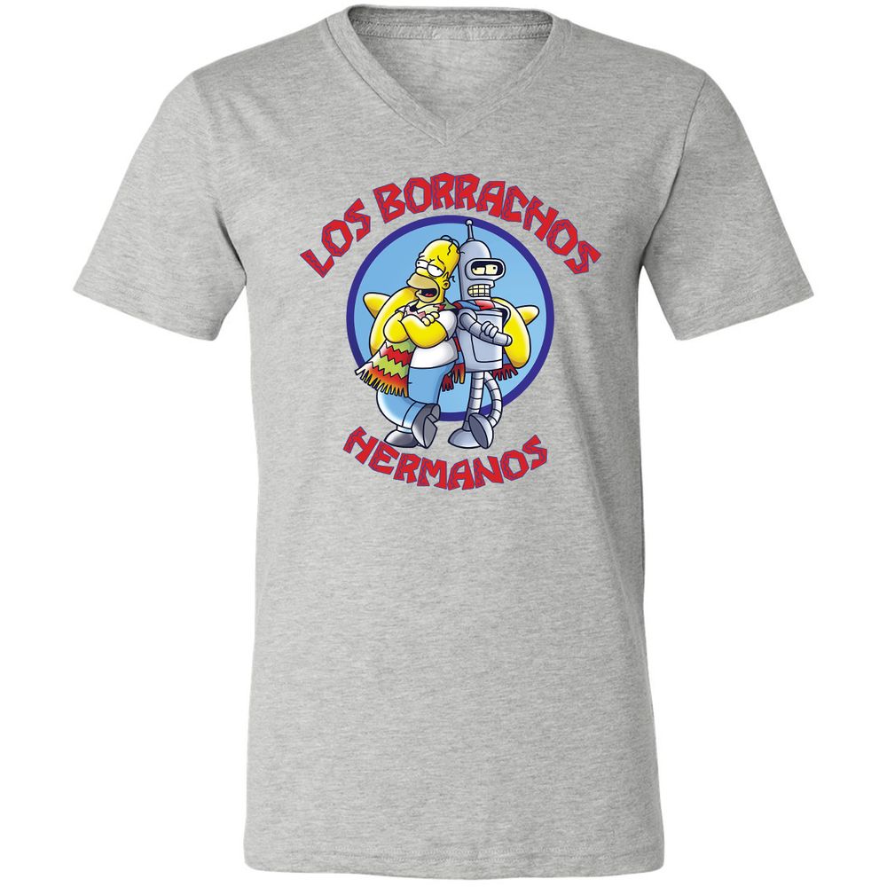 Unisex V-Neck T-Shirt - 3T54S7RJ - Athletic Heather - 7