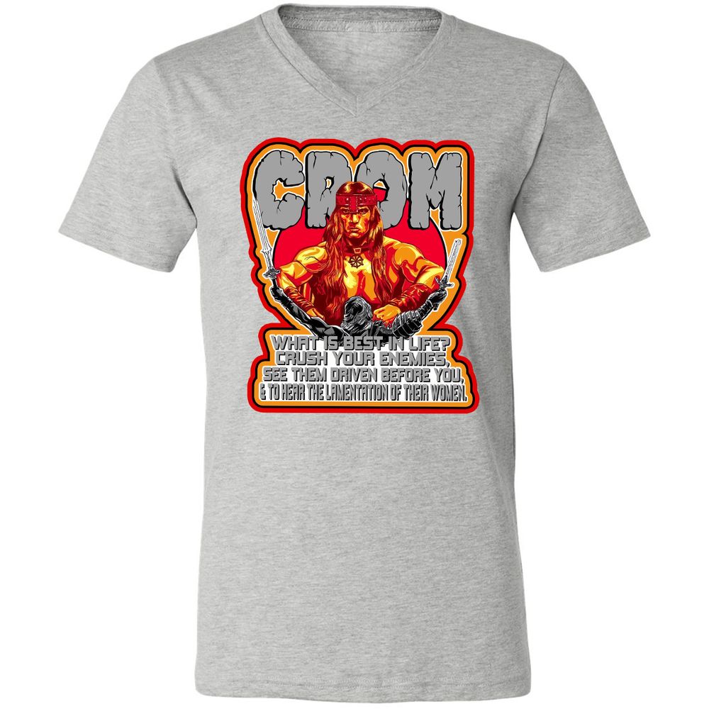 Unisex V-Neck T-Shirt - G2HUM18G - Athletic Heather - 7