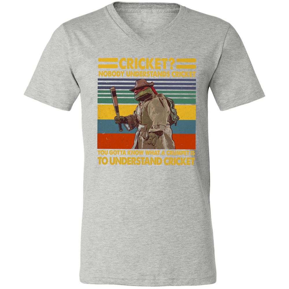 Unisex V-Neck T-Shirt - NVGAM4PP - Athletic Heather - 7