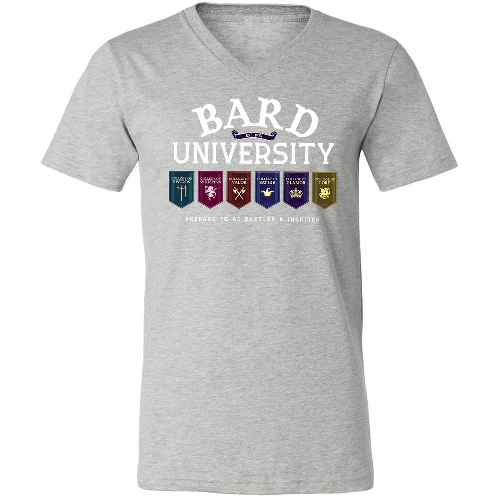 Unisex V-Neck T-Shirt - NNQ4U6JK - Athletic Heather - 7