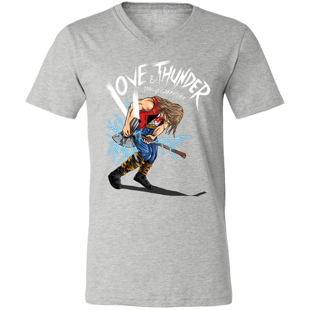 Unisex V-Neck T-Shirt - CT7SFC6G - Athletic Heather - 7