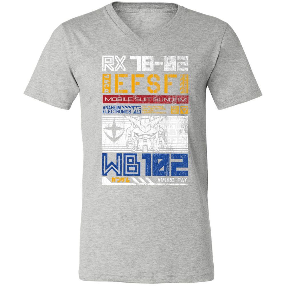 Unisex V-Neck T-Shirt - RG7XS5CD - Athletic Heather - 7