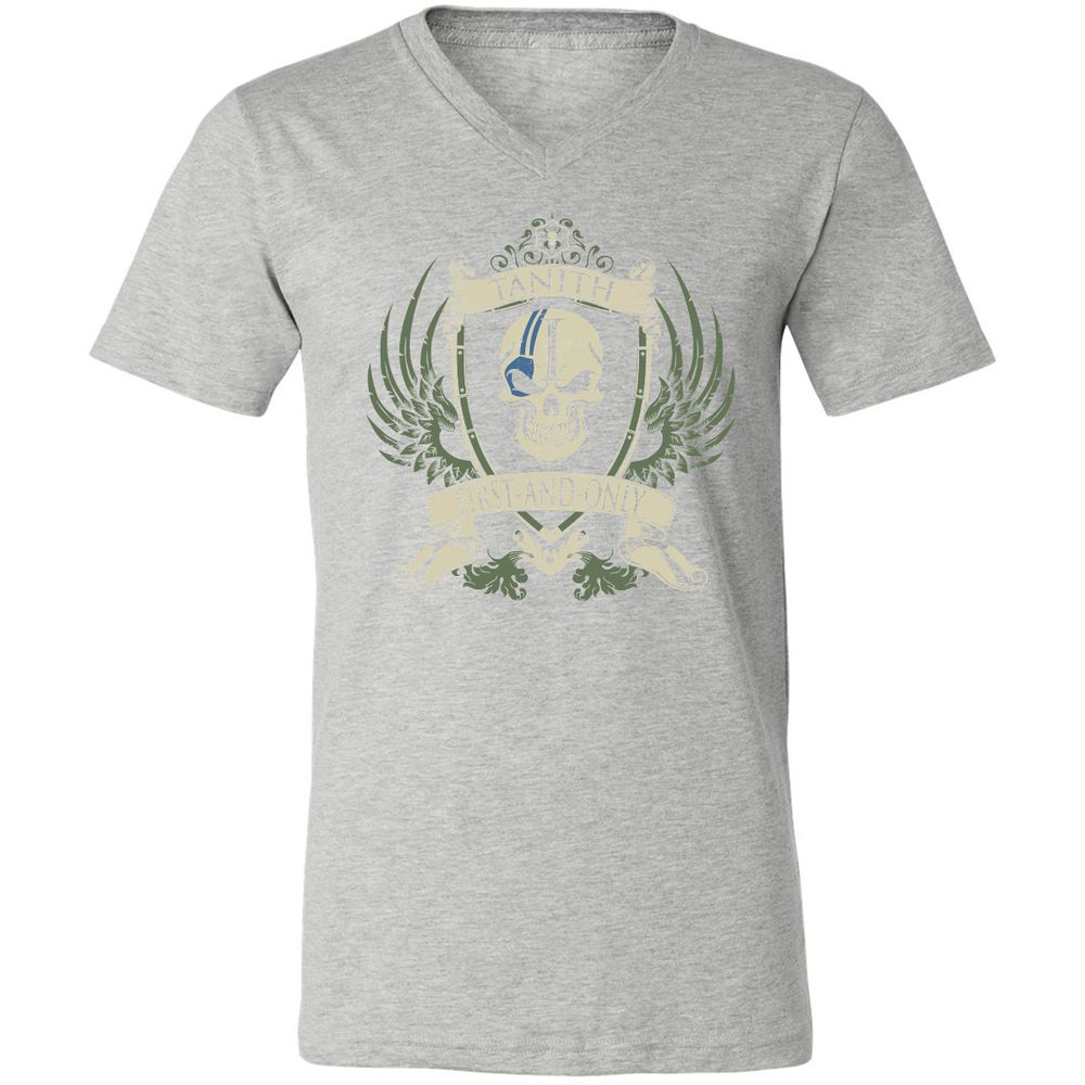 Unisex V-Neck T-Shirt - TB9X2YL2 - Athletic Heather - 7