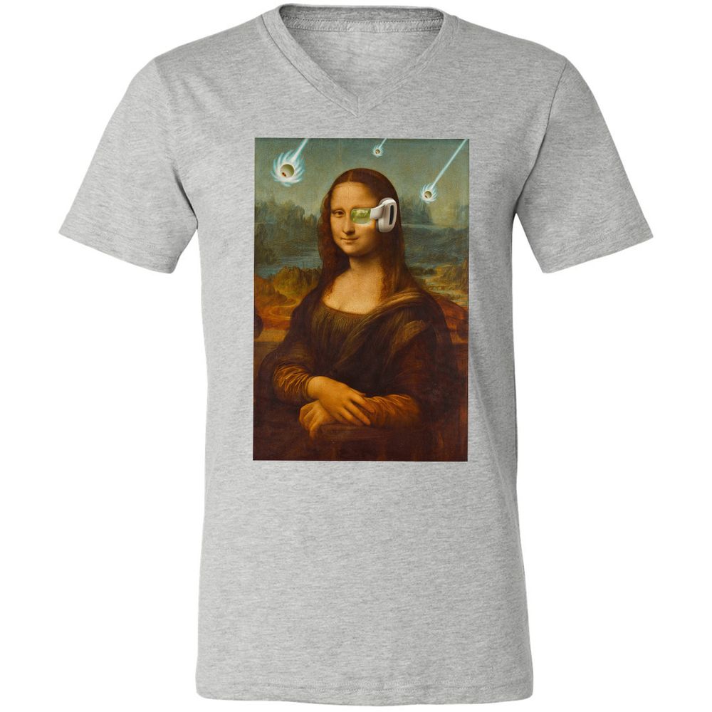 Unisex V-Neck T-Shirt - 8N4M8MJP - Athletic Heather - 7