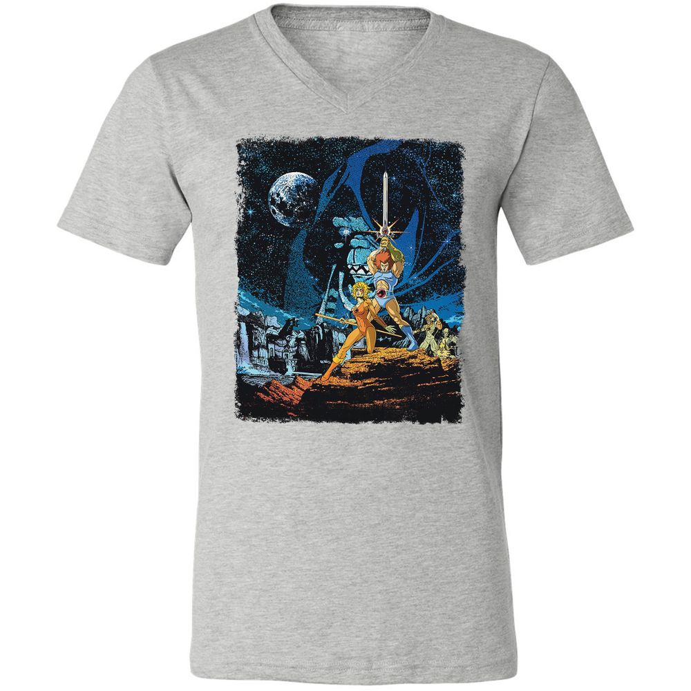 Unisex V-Neck T-Shirt - 3J39DZBL - Athletic Heather - 7