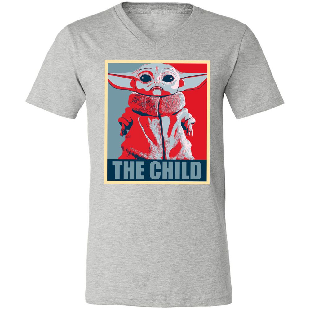 Unisex V-Neck T-Shirt - KJCUV2SZ - Athletic Heather - 7