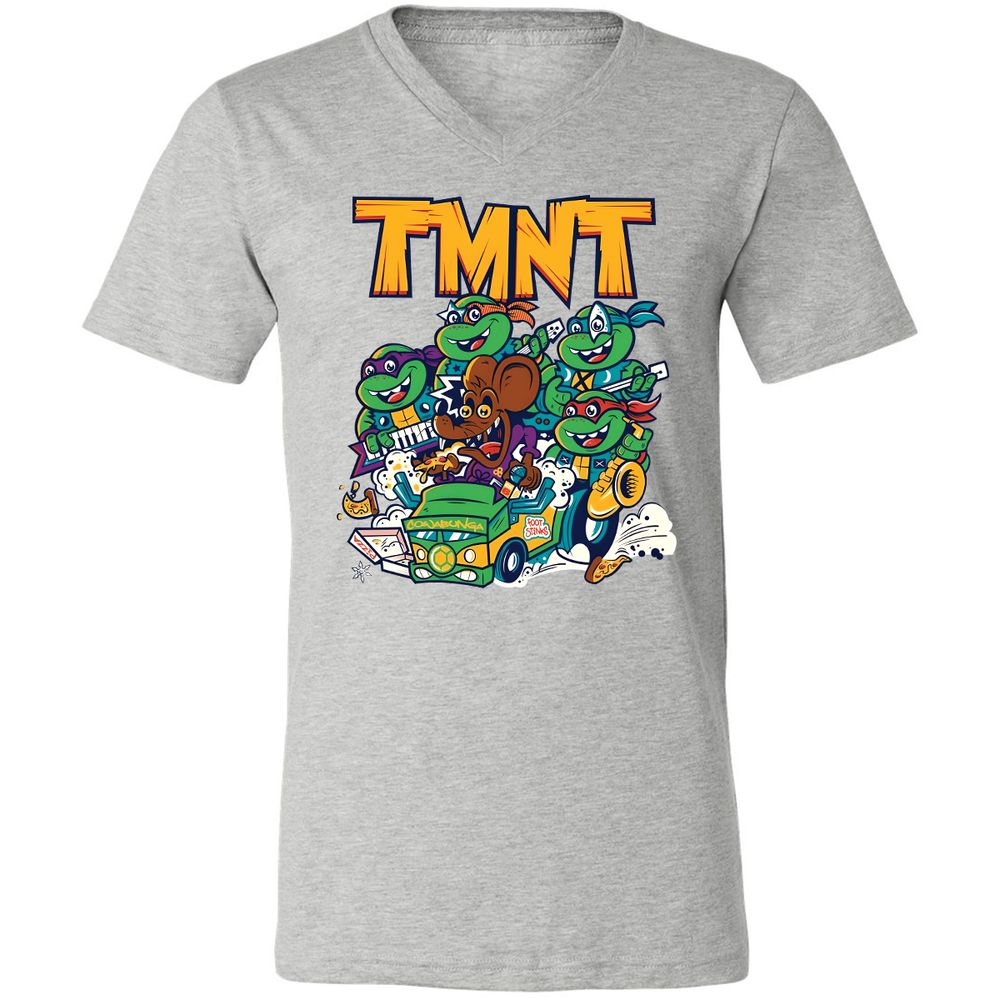 Unisex V-Neck T-Shirt - 9P1J68P6 - Athletic Heather - 7