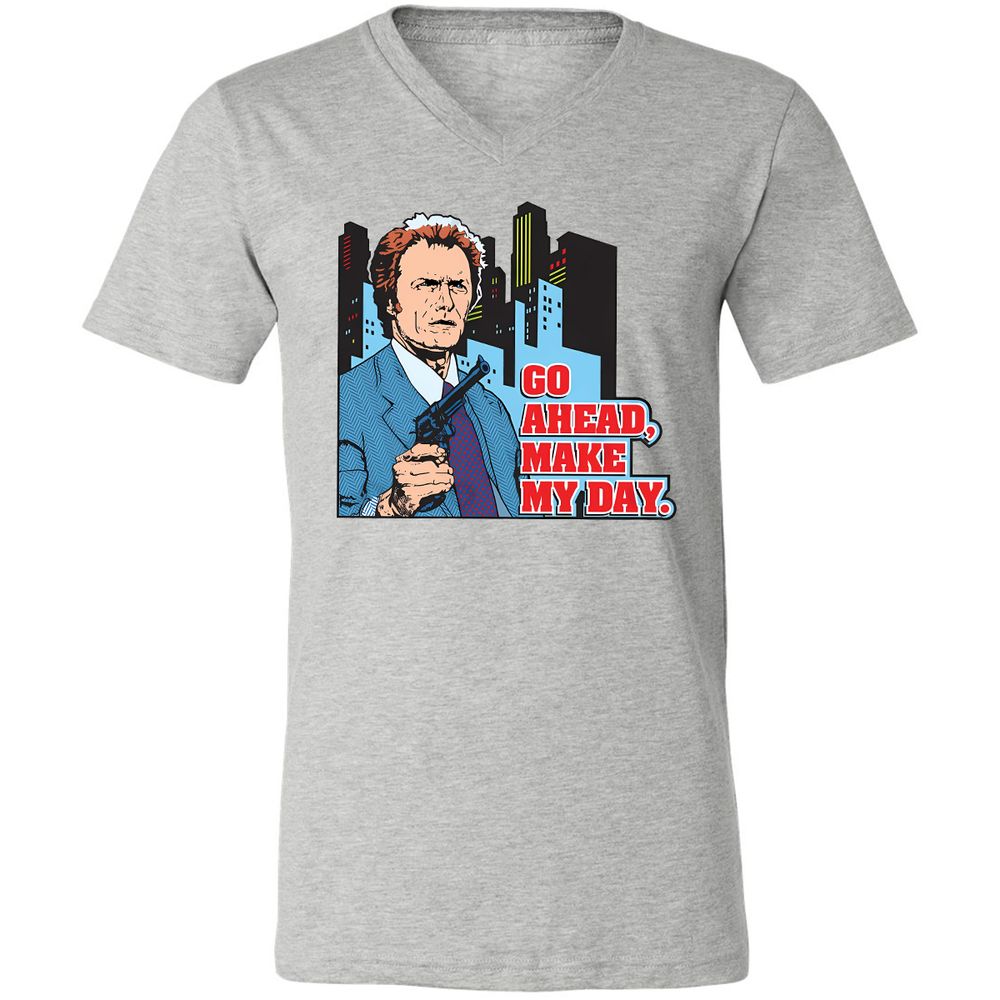 Unisex V-Neck T-Shirt - 8HYCGDWJ - Athletic Heather - 7