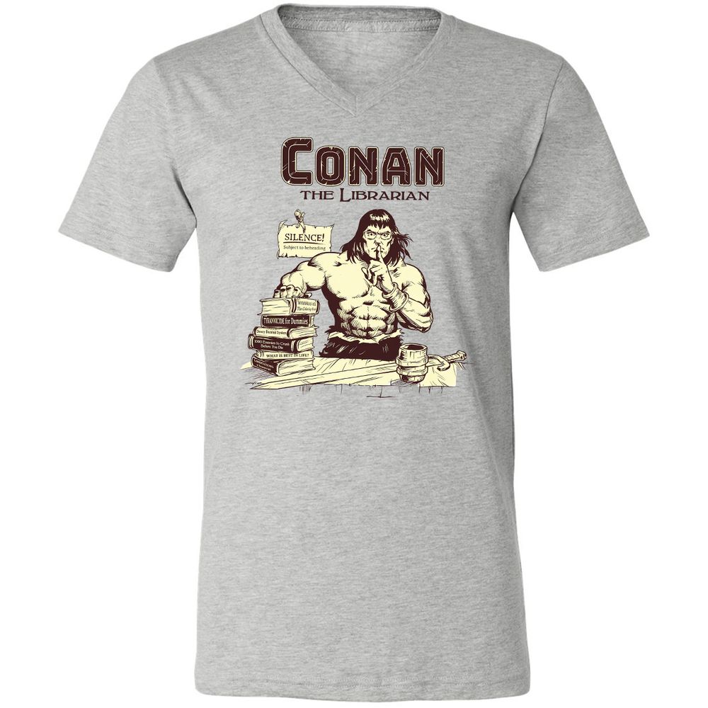 Unisex V-Neck T-Shirt - 9K4YDG1P - Athletic Heather - 7