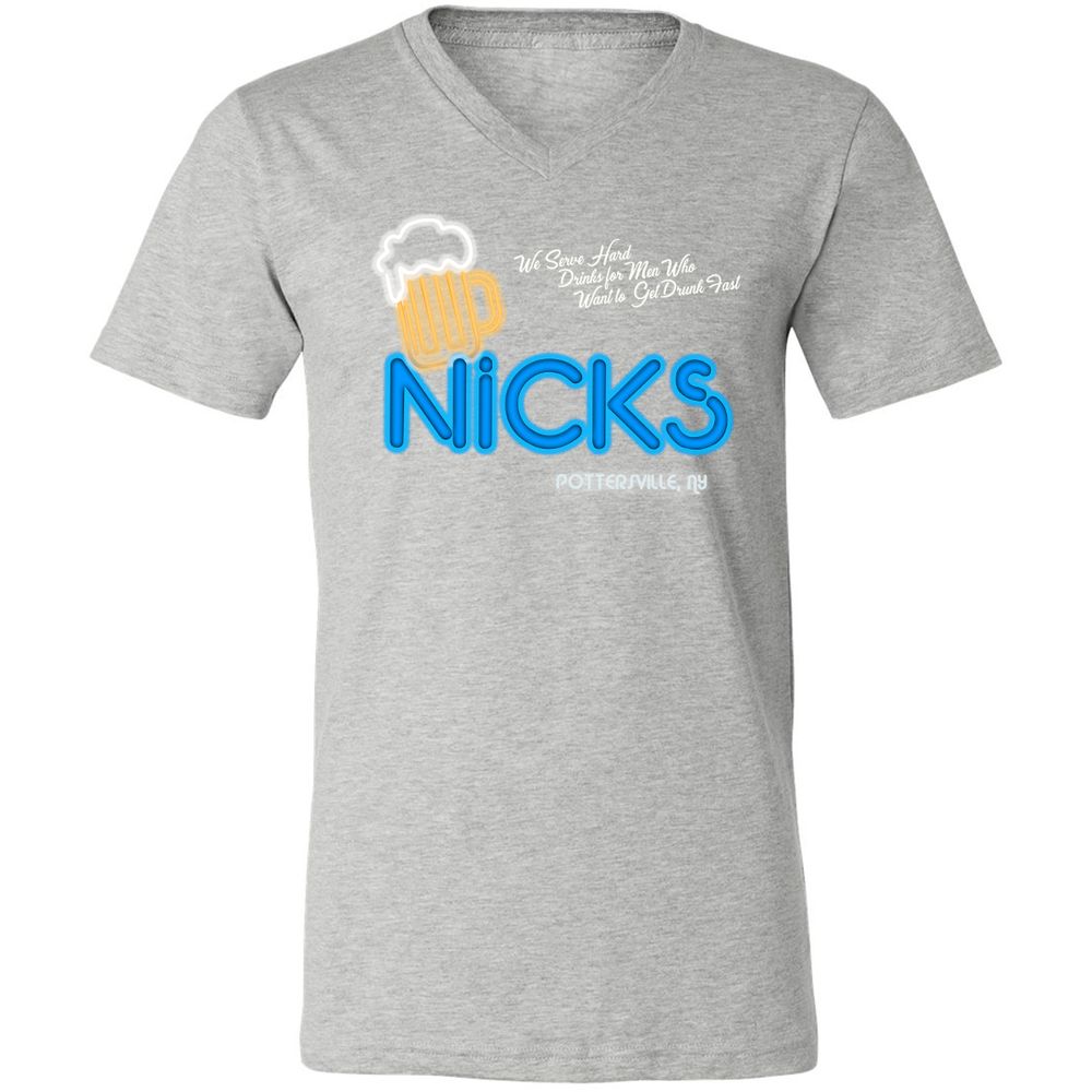 Unisex V-Neck T-Shirt - 6QKXNHTC - Athletic Heather - 7
