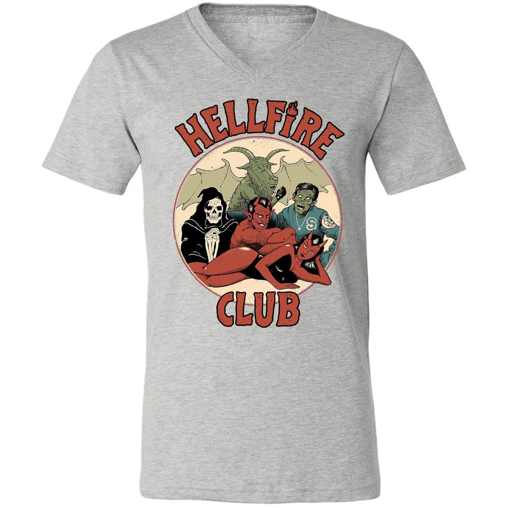Unisex V-Neck T-Shirt - WQ2ADANK - Athletic Heather - 7