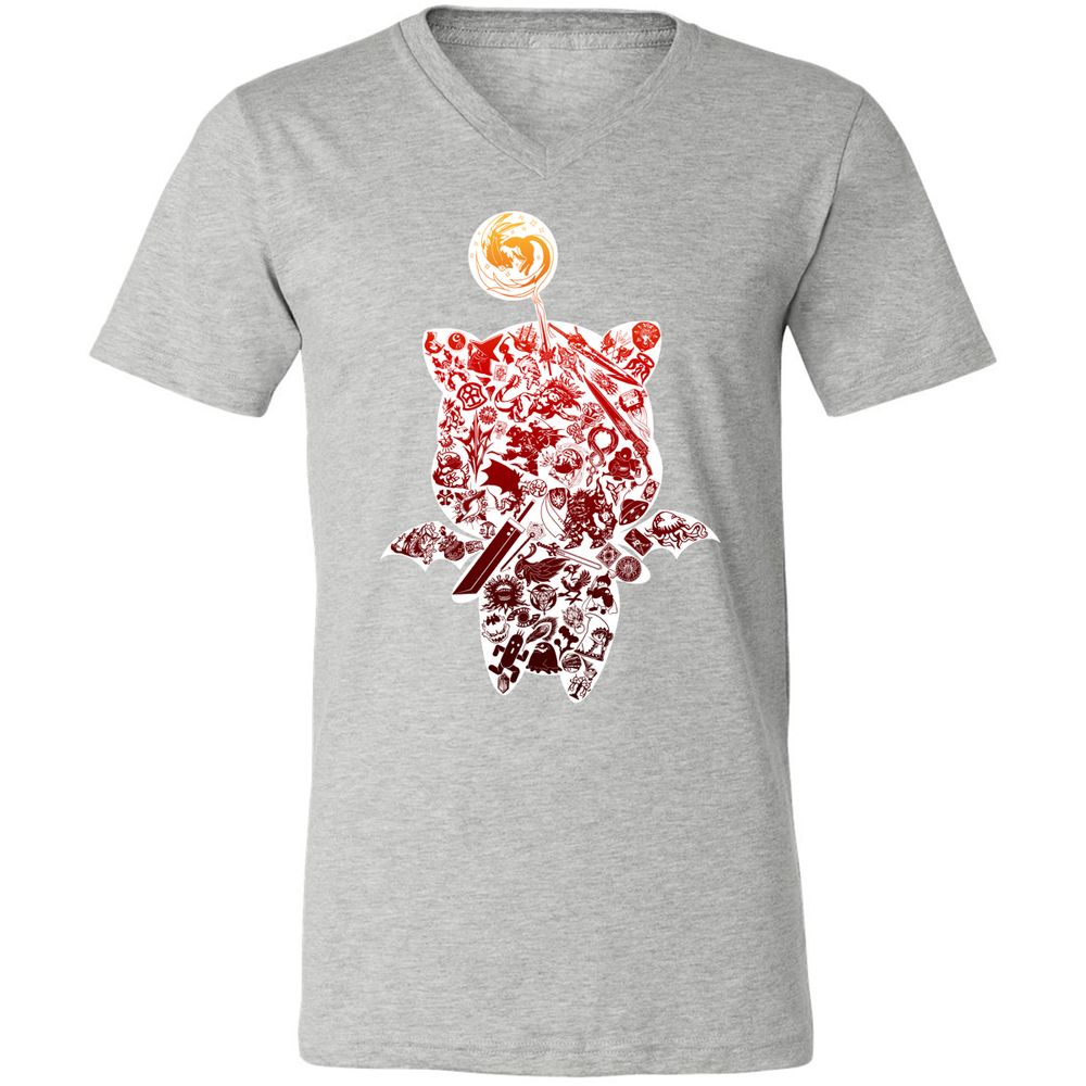 Unisex V-Neck T-Shirt - R8ME22Q8 - Athletic Heather - 7
