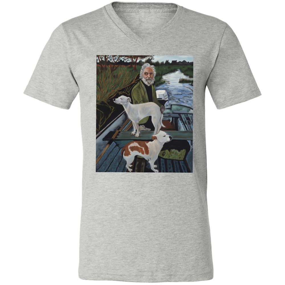 Unisex V-Neck T-Shirt - GQHE6N7J - Athletic Heather - 7