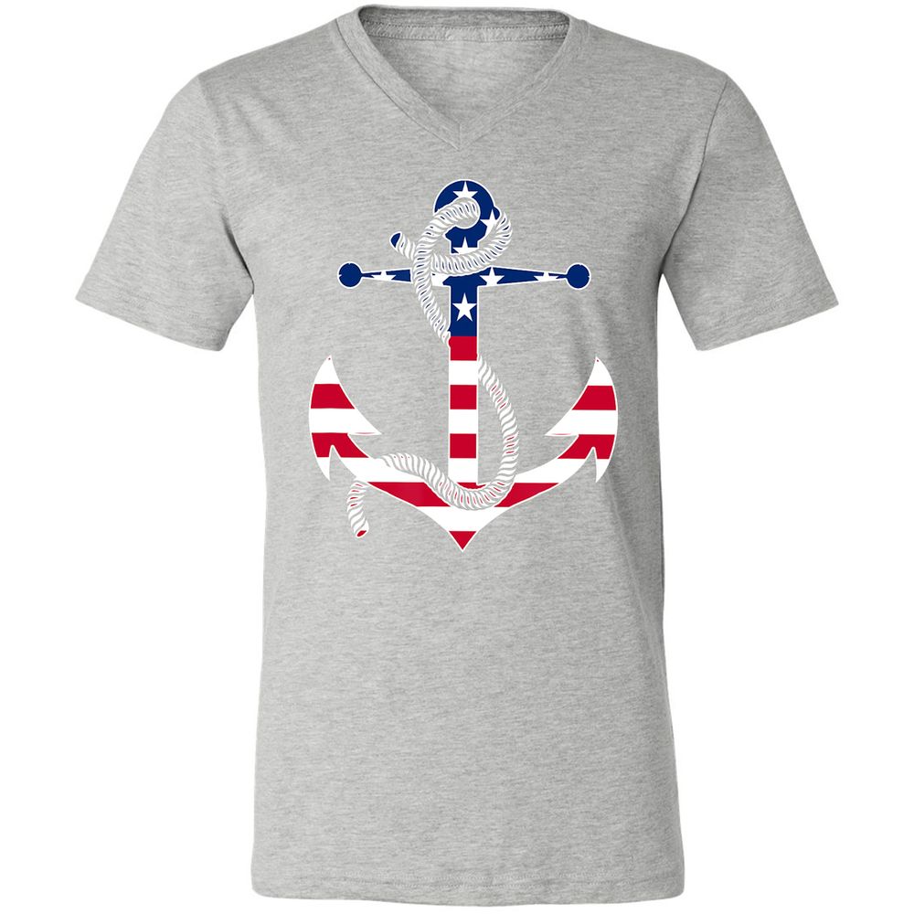 Unisex V-Neck T-Shirt - 828YVZWA - Athletic Heather - 7