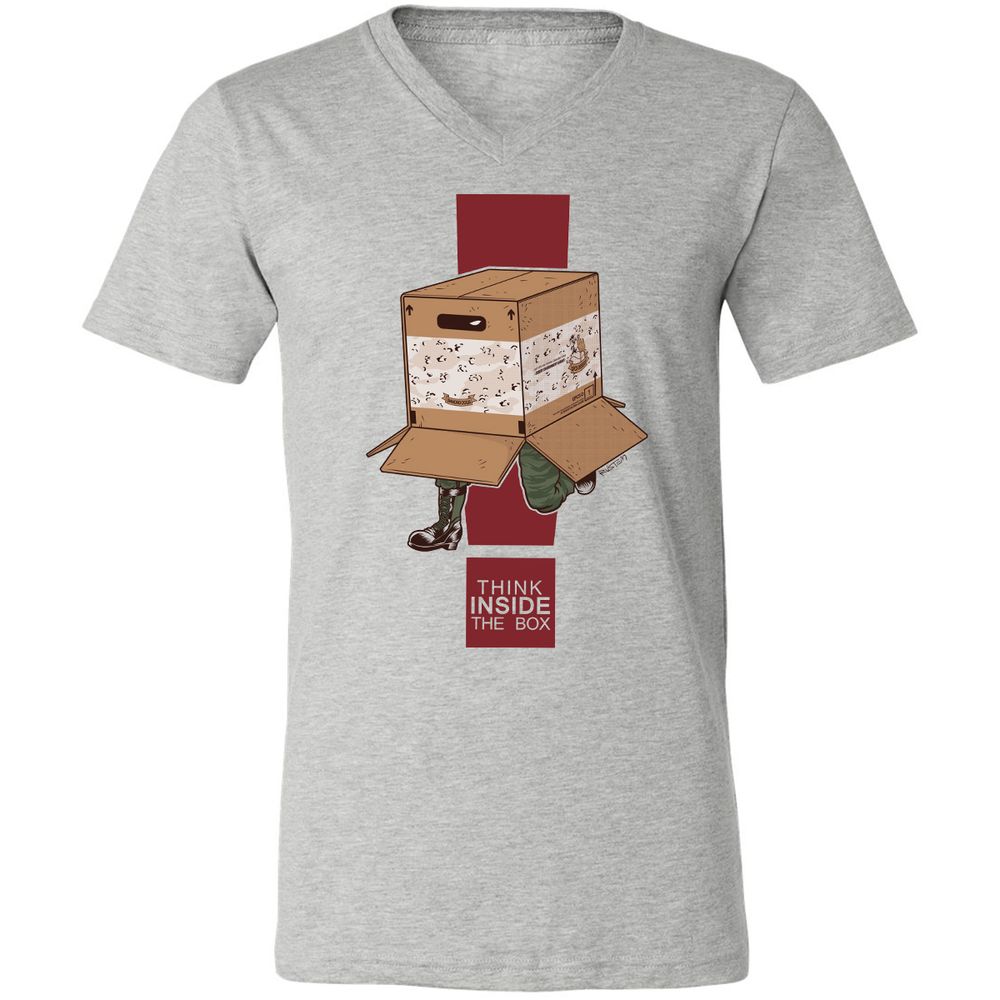 Unisex V-Neck T-Shirt - 7ESS9F1M - Athletic Heather - 7