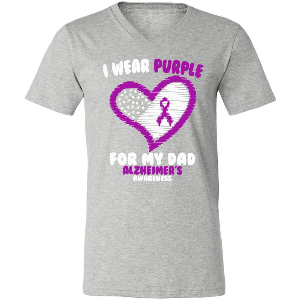 Unisex V-Neck T-Shirt - ZUBGE51U - Athletic Heather - 7