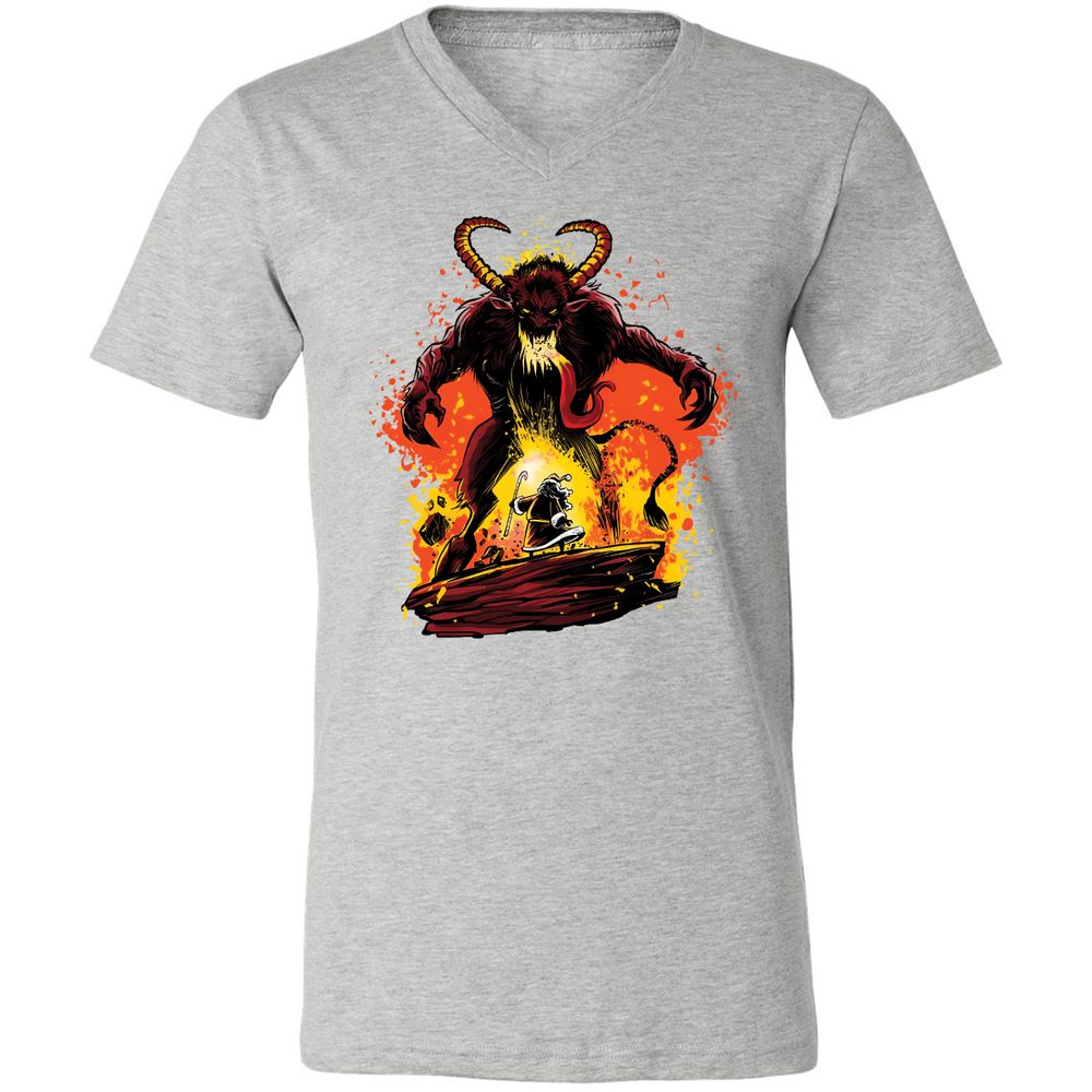 Unisex V-Neck T-Shirt - AYCB8Z2G - Athletic Heather - 7