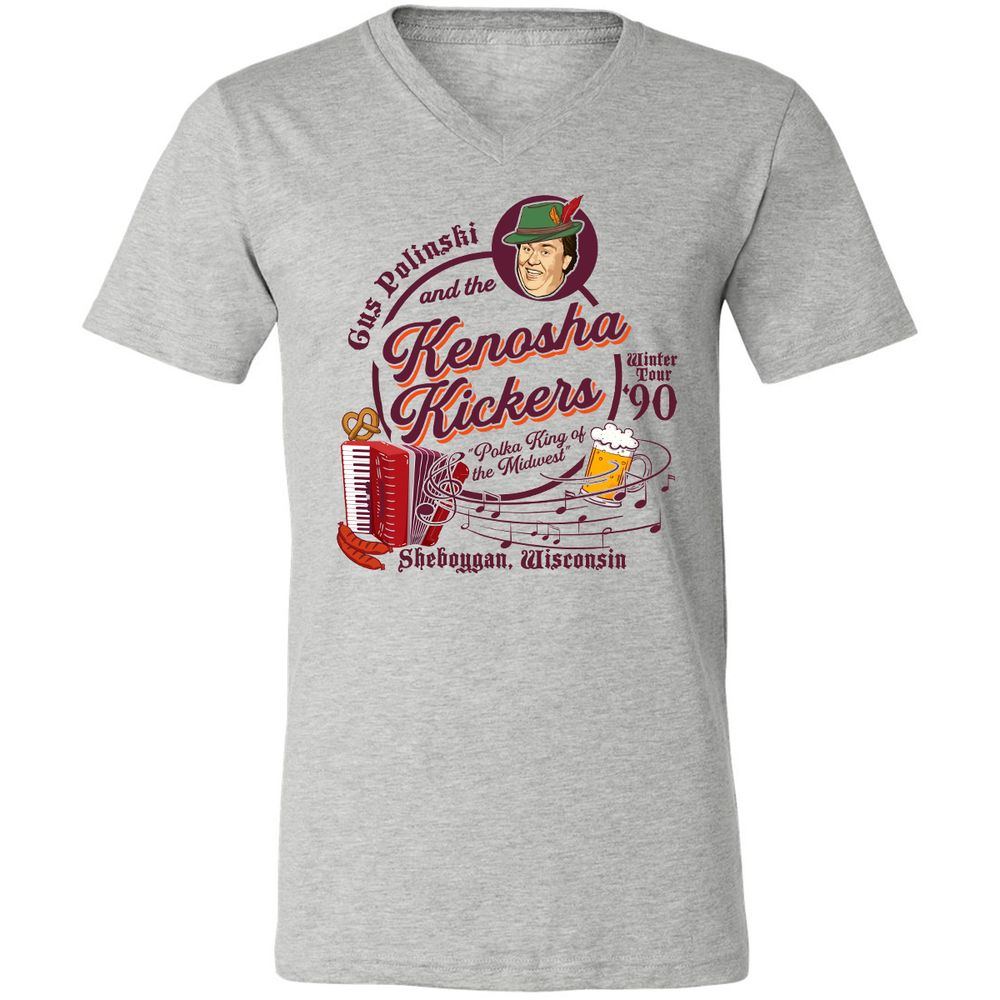 Unisex V-Neck T-Shirt - 8R8NYR4Y - Athletic Heather - 7