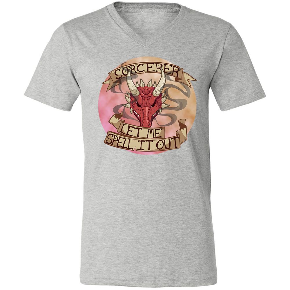 Unisex V-Neck T-Shirt - 4BV1KCW1 - Athletic Heather - 7