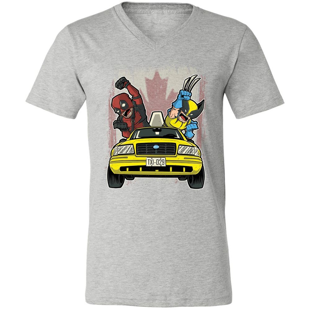 Unisex V-Neck T-Shirt - 2KNUGF3Q - Athletic Heather - 7