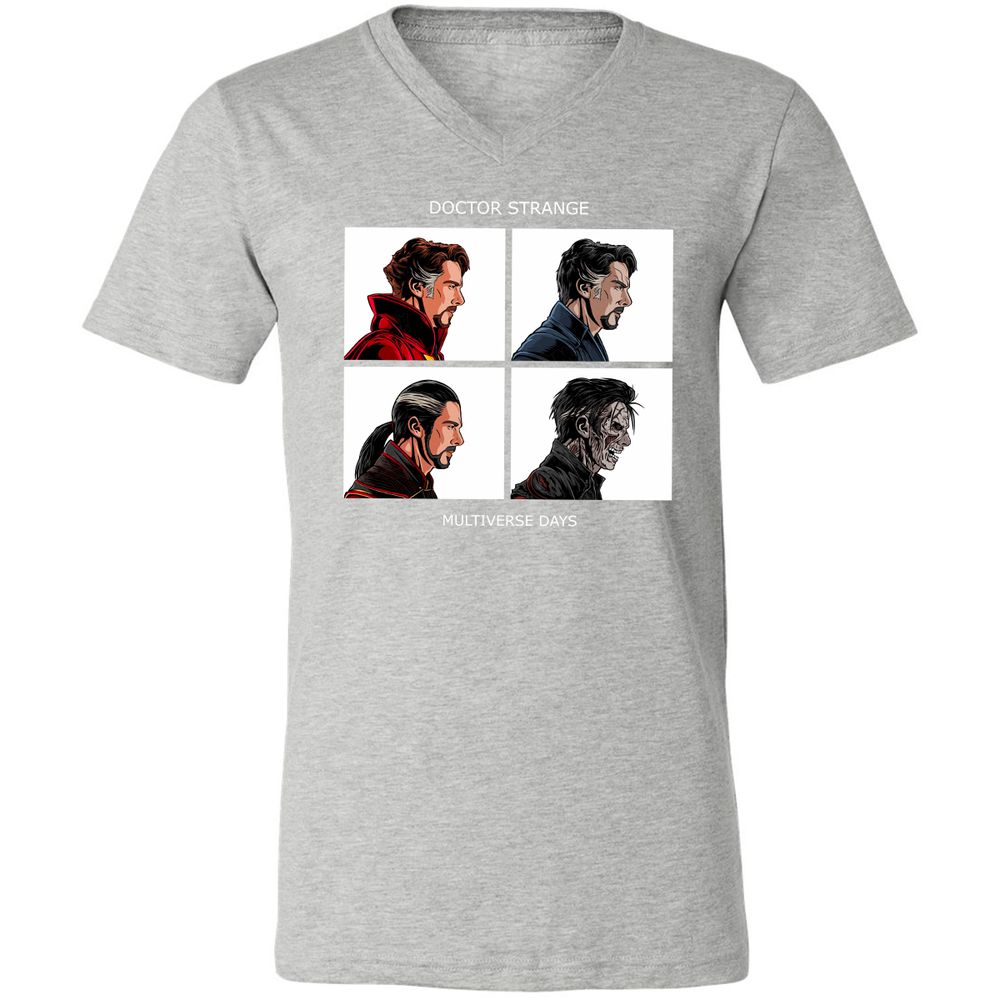 Unisex V-Neck T-Shirt - 87F8GCTJ - Athletic Heather - 7