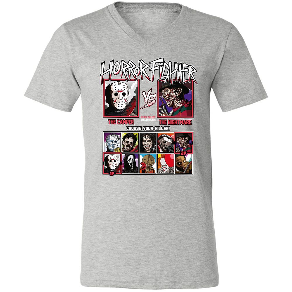 Unisex V-Neck T-Shirt - CALQGWQX - Athletic Heather - 7