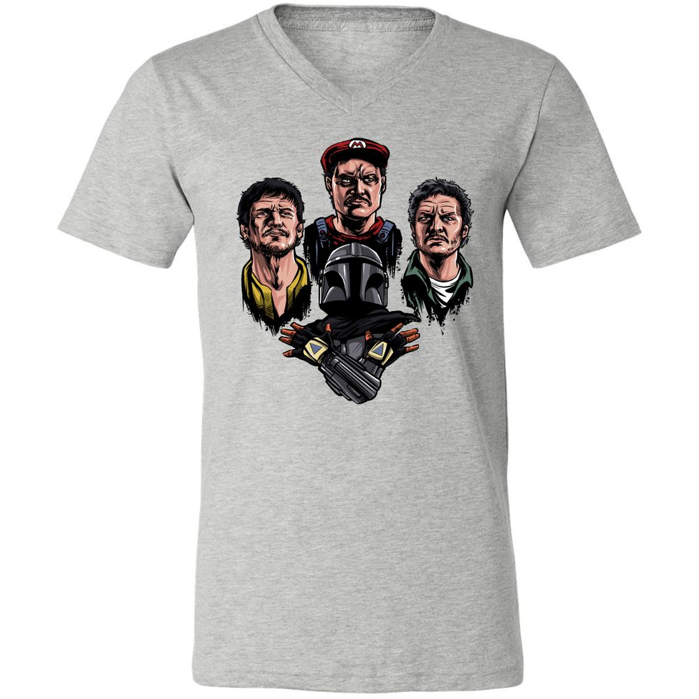 Unisex V-Neck T-Shirt - X2WMSSUK - Athletic Heather - 7