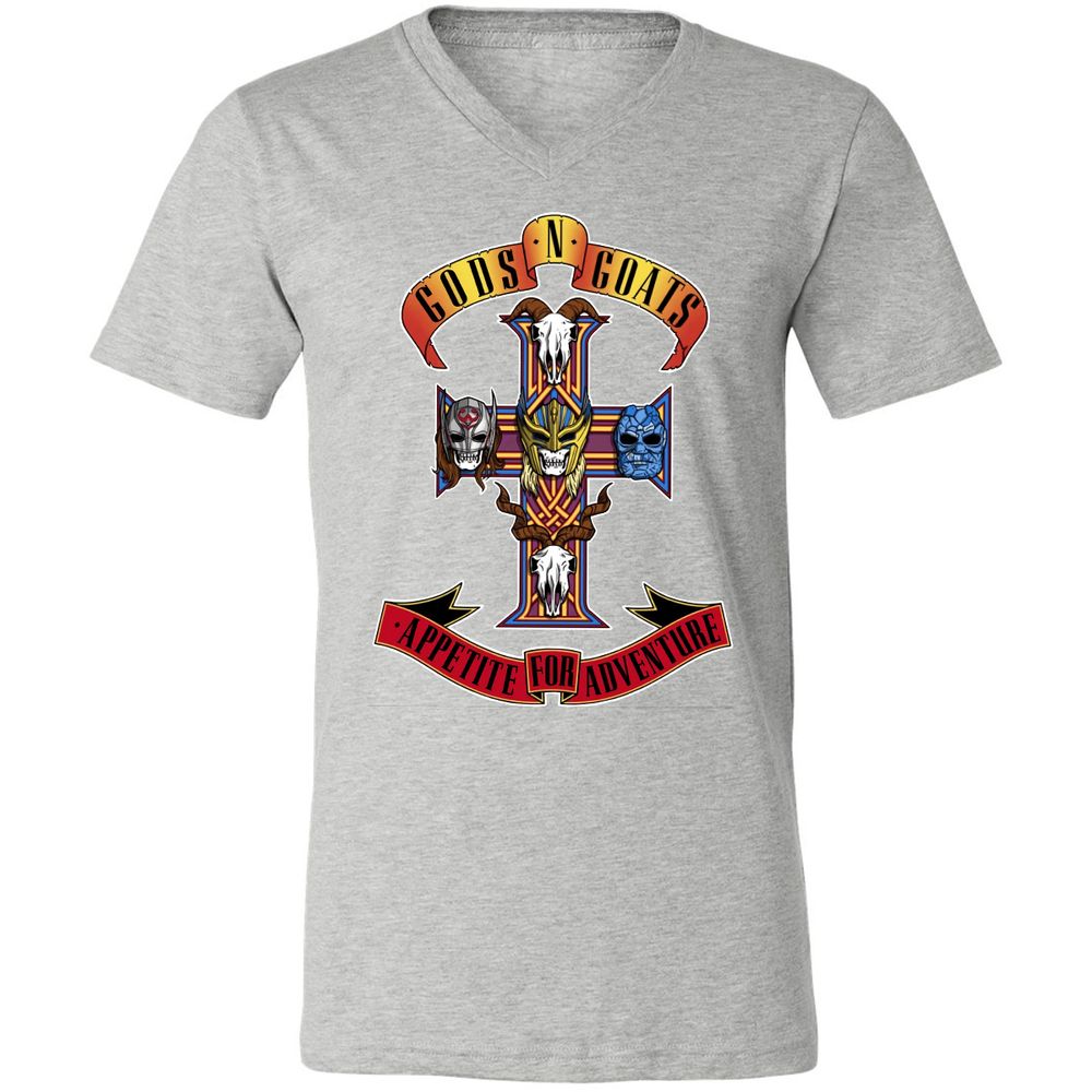 Unisex V-Neck T-Shirt - 87NKQUMR - Athletic Heather - 7