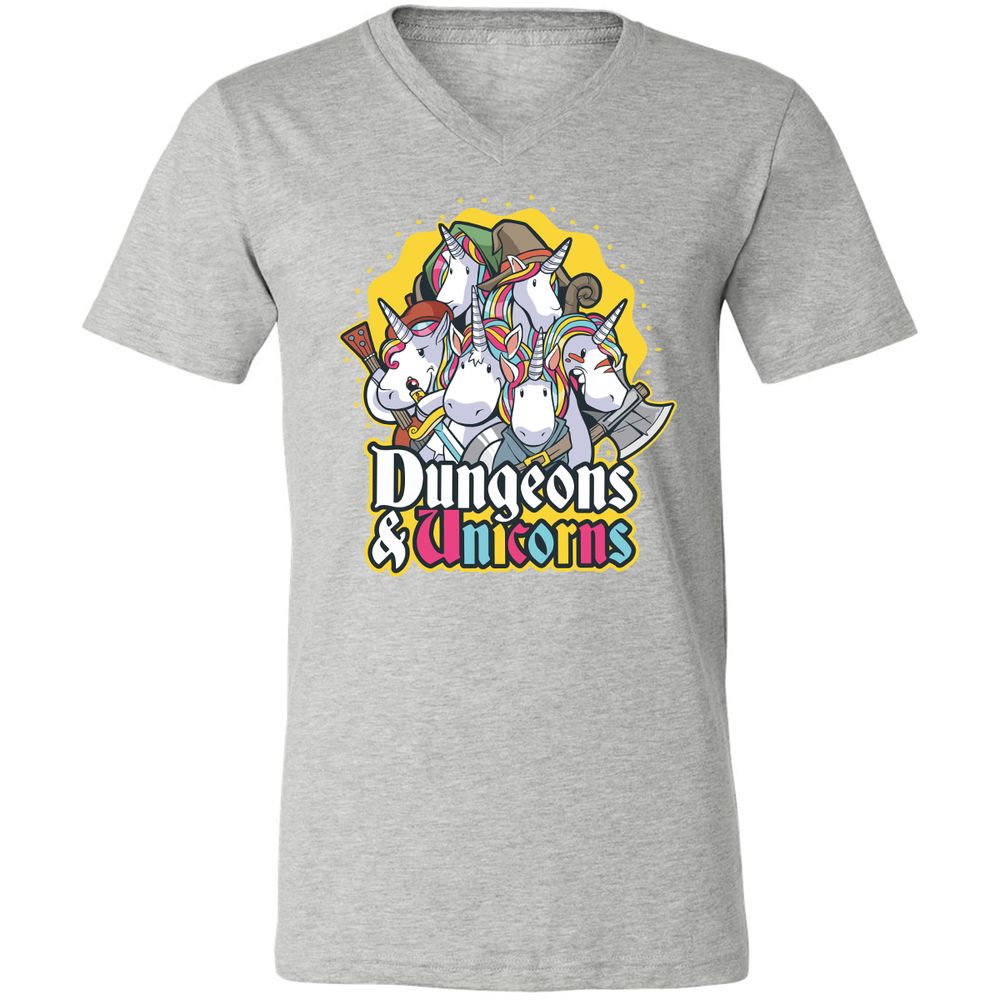 Unisex V-Neck T-Shirt - 3MB6DTY4 - Athletic Heather - 7