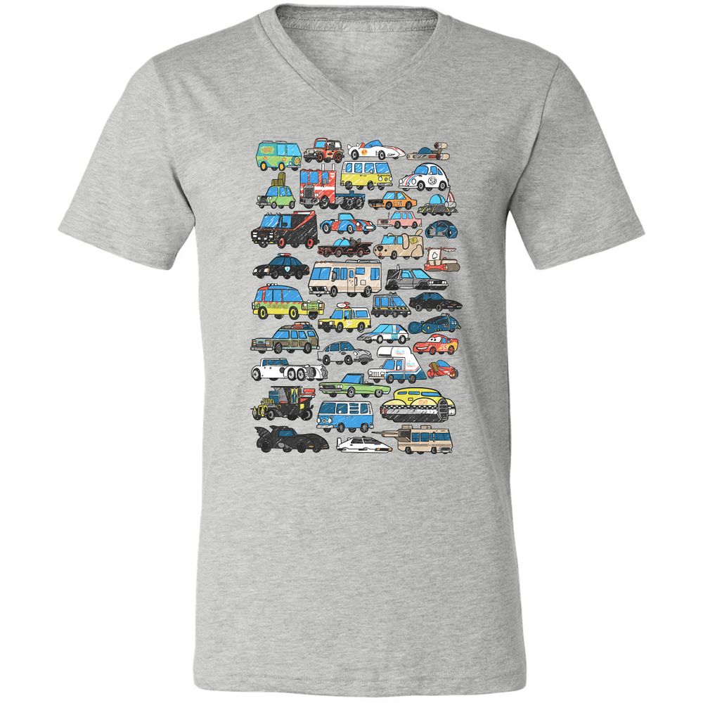 Unisex V-Neck T-Shirt - F18XRGU3 - Athletic Heather - 7