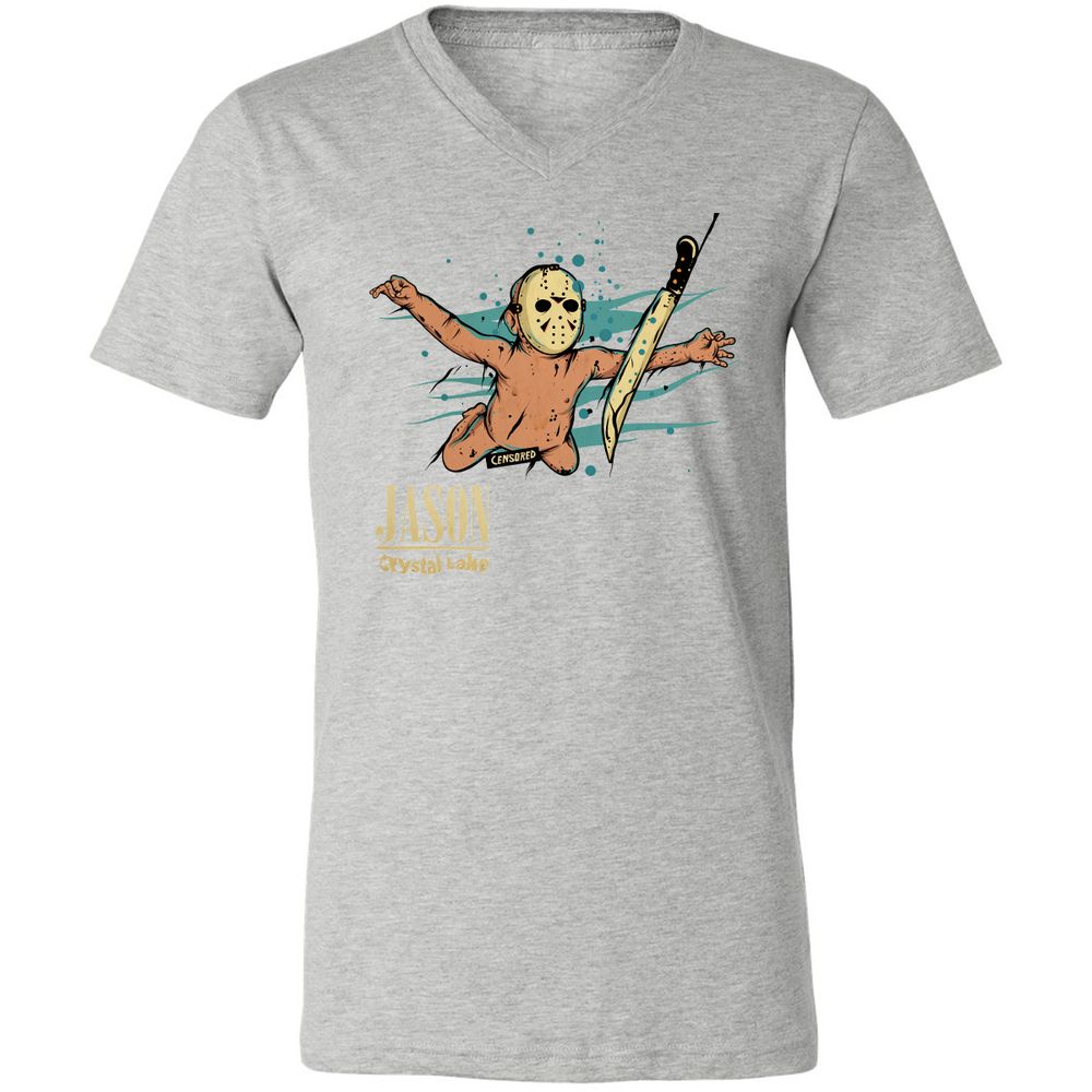 Unisex V-Neck T-Shirt - LG68FVAQ - Athletic Heather - 7