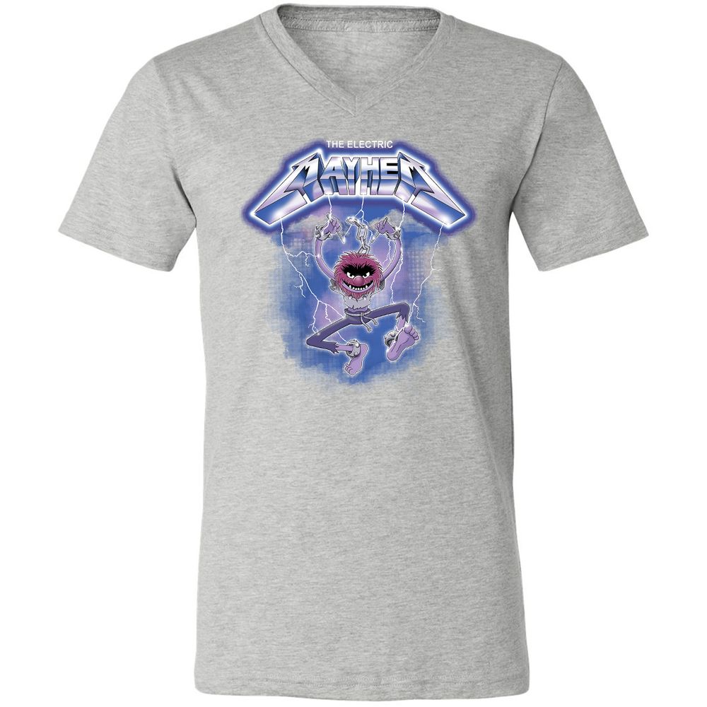 Unisex V-Neck T-Shirt - XW5RCYJD - Athletic Heather - 7