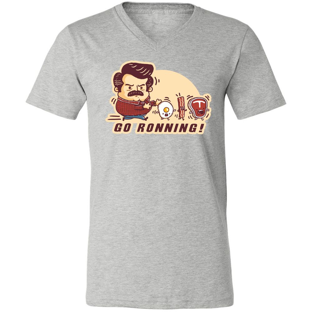 Unisex V-Neck T-Shirt - 47TZFM8T - Athletic Heather - 7