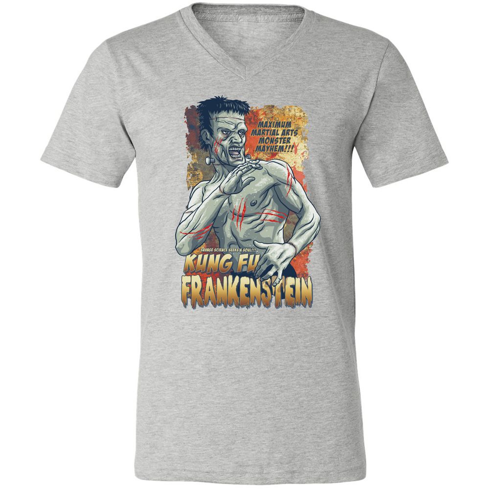 Unisex V-Neck T-Shirt - BL8ZUPR9 - Athletic Heather - 7