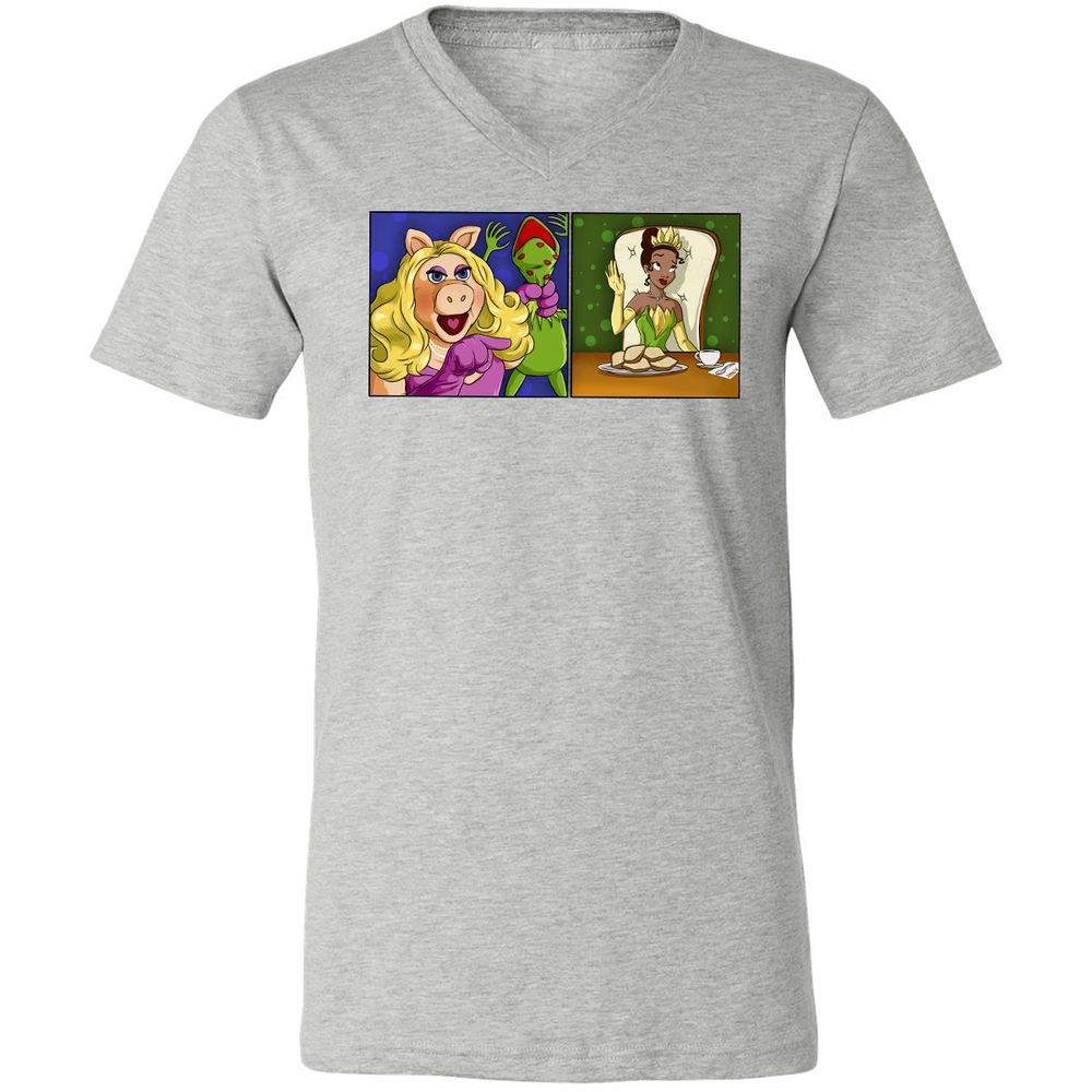 Unisex V-Neck T-Shirt - VQTRLJ47 - Athletic Heather - 7