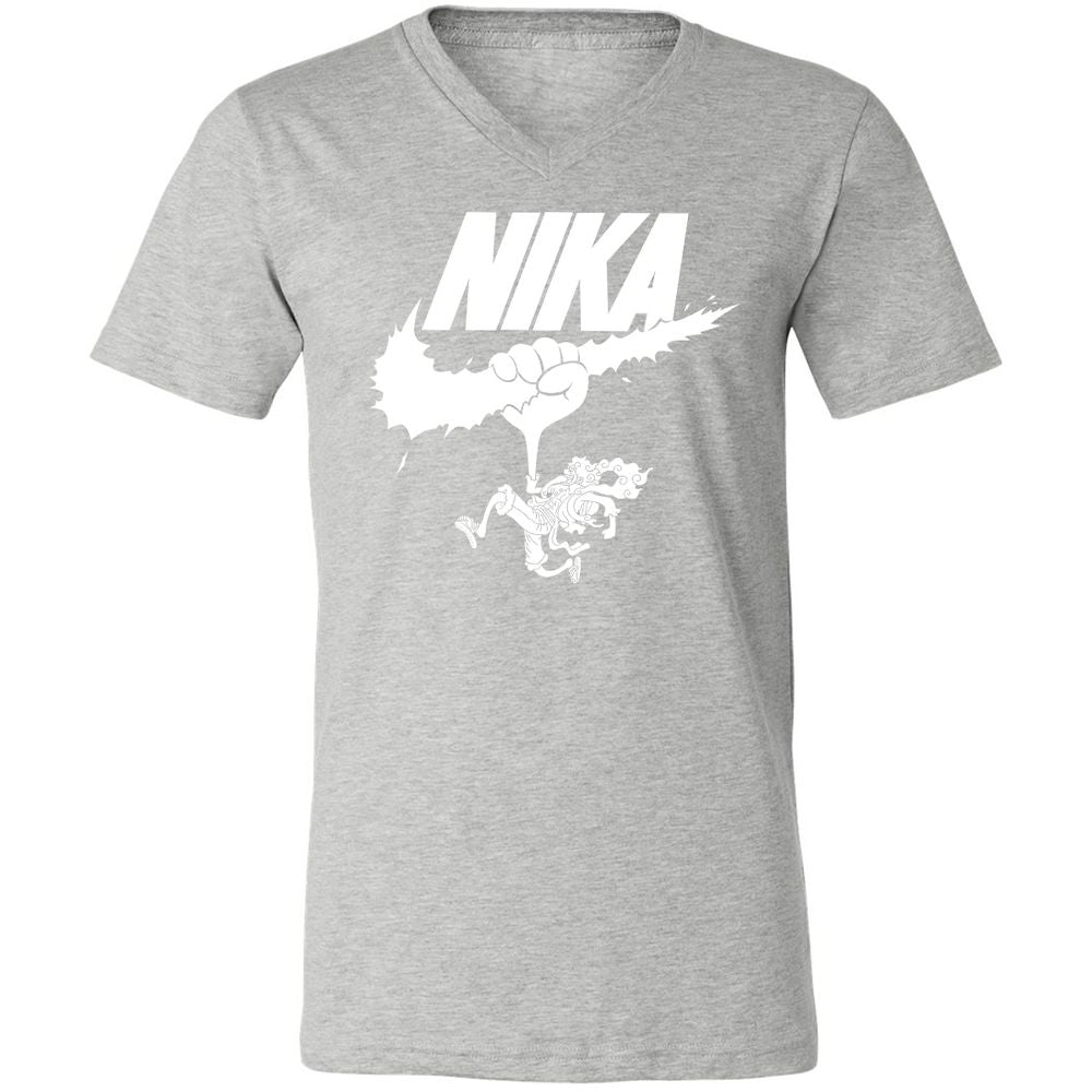 Unisex V-Neck T-Shirt - 8J69X42U - Athletic Heather - 7