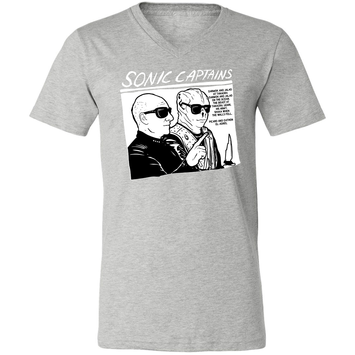 Unisex V-Neck T-Shirt - 89MD243Z - Athletic Heather - 7