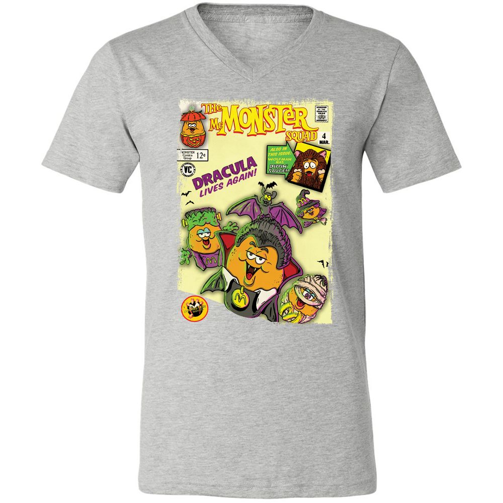 Unisex V-Neck T-Shirt - FUSW7T6Q - Athletic Heather - 7