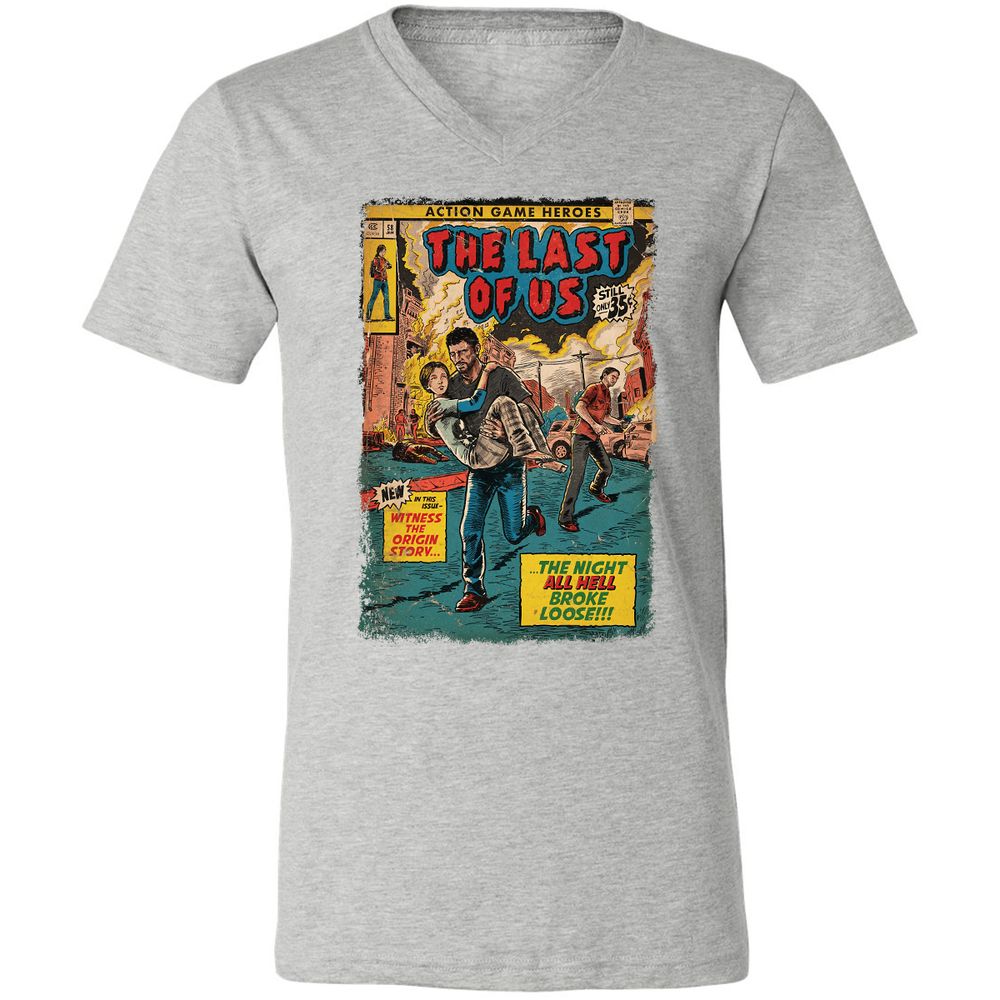 Unisex V-Neck T-Shirt - 66ESQ295 - Athletic Heather - 7